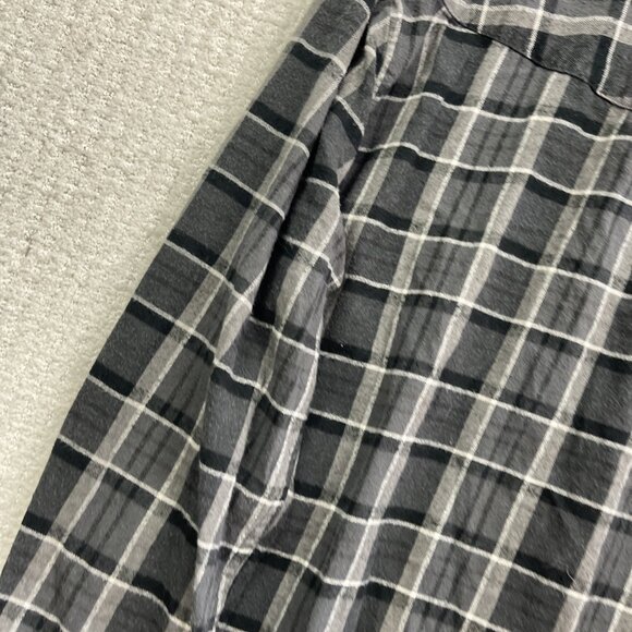 Y2K Volcom Black Modern Fit Plaid Flannel Button Up Shirt Men’s Size XL Skate - Picture 14 of 15